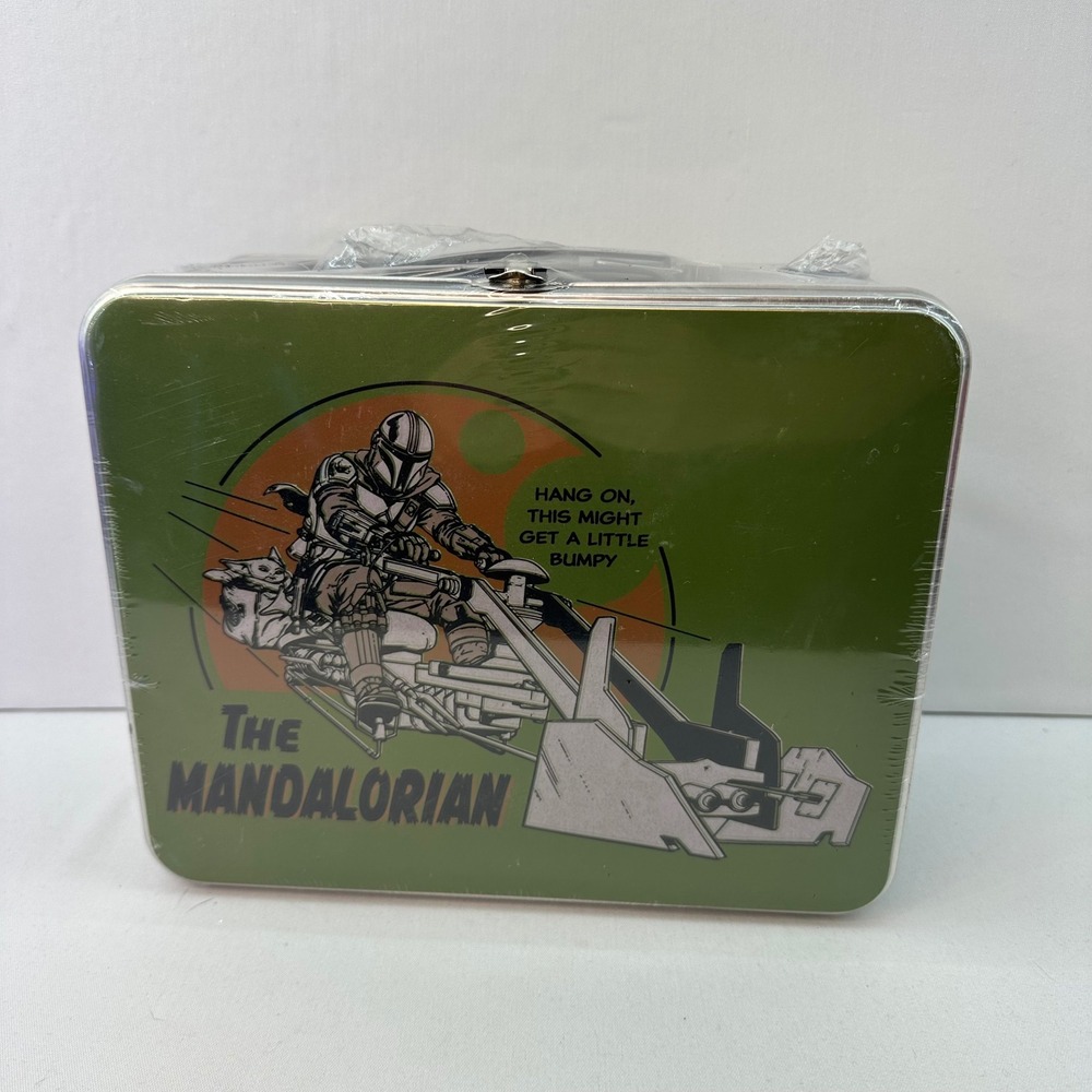 Star Wars The Mandalorian  Tin Tote Lunch Box & Gift set  Child Baby Yoda SEALED